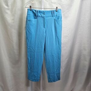 New York & Company Bright Blue Cropped Dress Pants Size 6